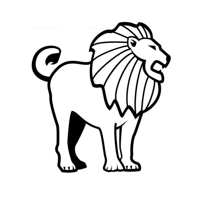 660x660 Lion Standing Drawing Art Design Car Decal Sticker