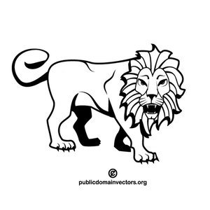 300x300 Free Lion And Lamb Vector