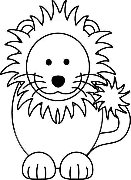 432x593 Lion Black White Clip Arts Download