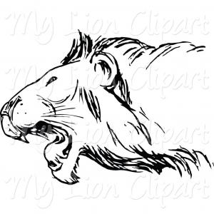 300x300 Angry Lion Head With Orange Mane King Of Animals Vector Clipart