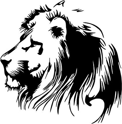 425x431 Lion Wildlife Vinyl Decal Sticker Car Window Bumper