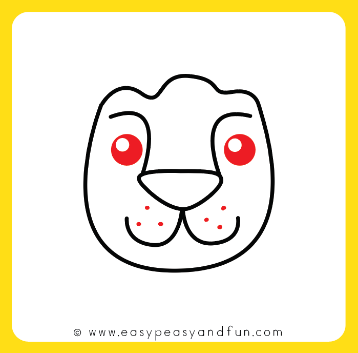 699x688 How To Draw A Lion Step