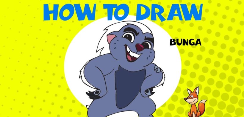820x394 How To Draw Bunga From Lion Guard Step