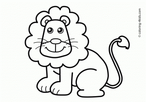 300x210 Lions Drawing For Kids Draw For Kids, Lion