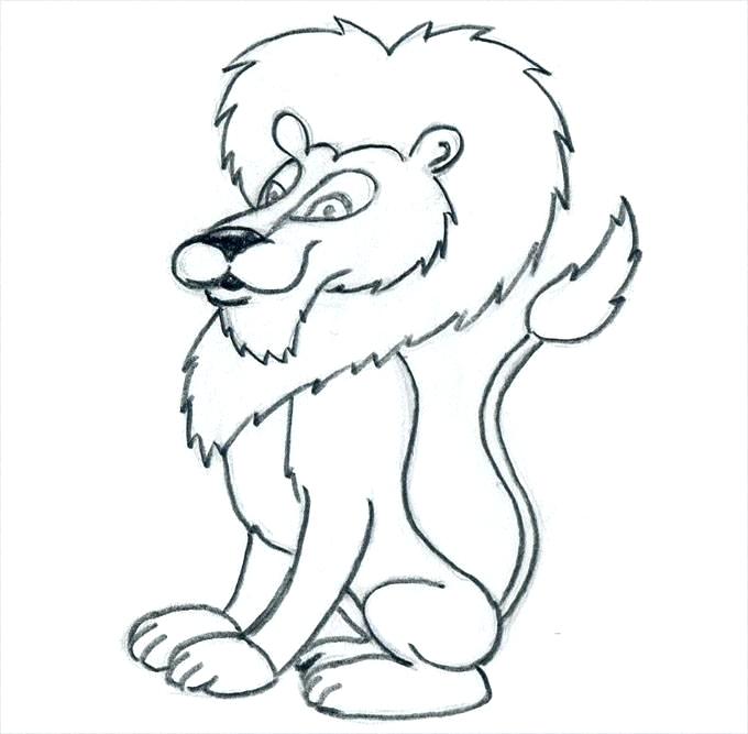 680x667 Sketching For Kids Cartoon Lion Architecture Salary Per Year