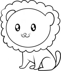 258x302 How To Draw A Lion For Kids Step Drawing Easy Animal