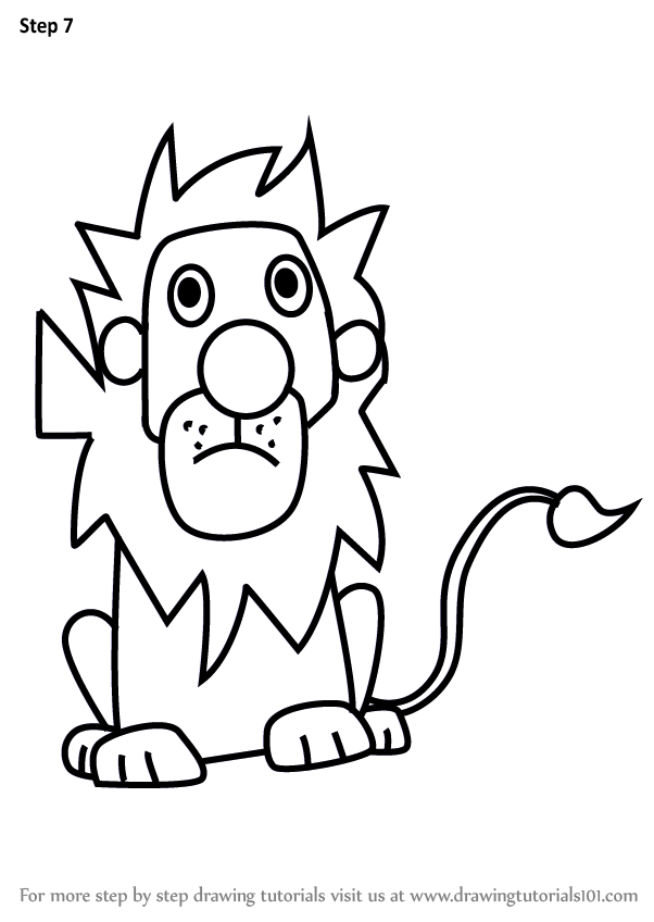 602x848 Learn How To Draw A Lion From Word Lion