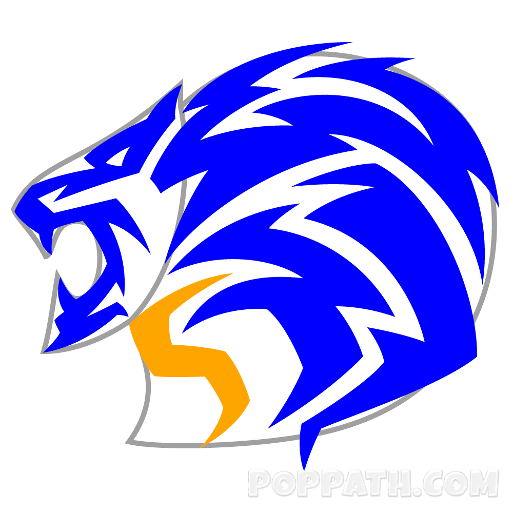 1000x1000 How To Draw A Lion Tribal Tattoo Pop Path