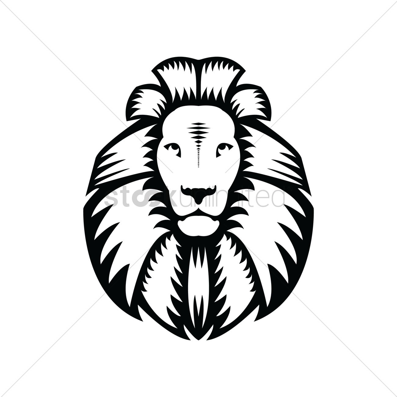 1300x1300 Lion Tattoo Design Vector Image