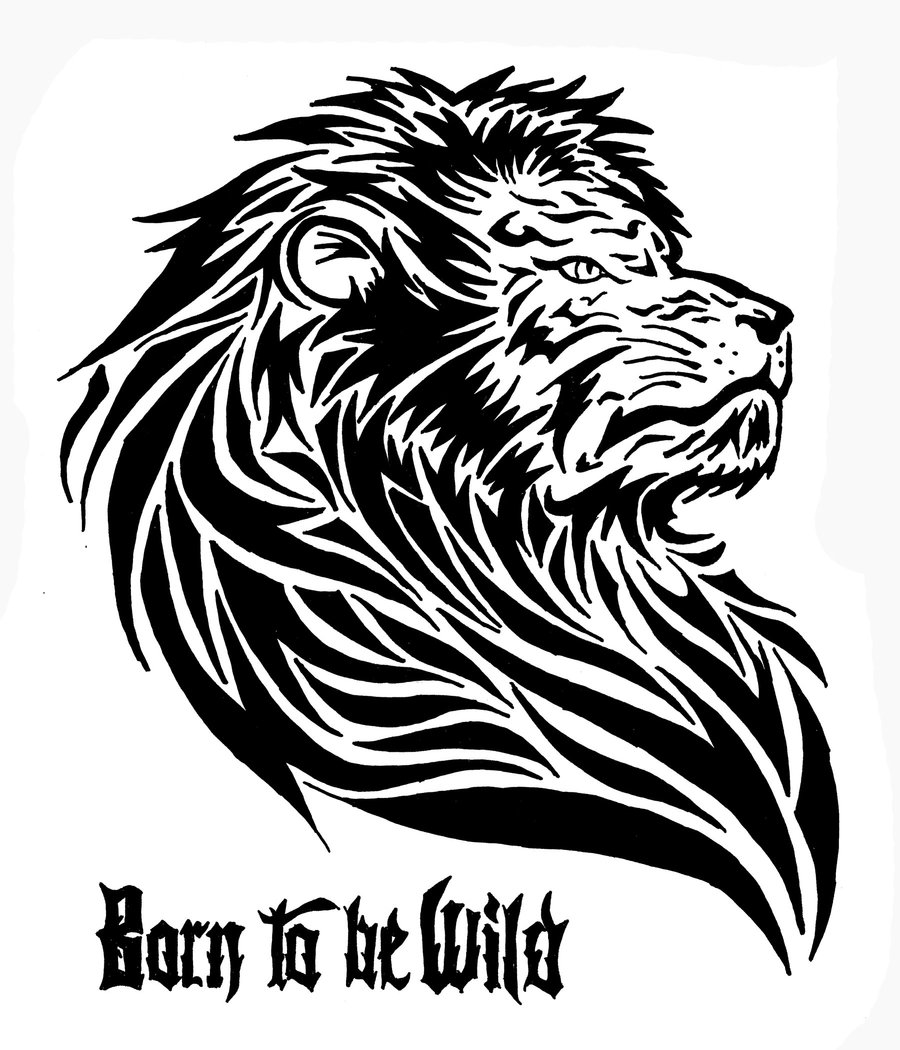 900x1050 Proud Tribal Lion With A Quote Tattoo