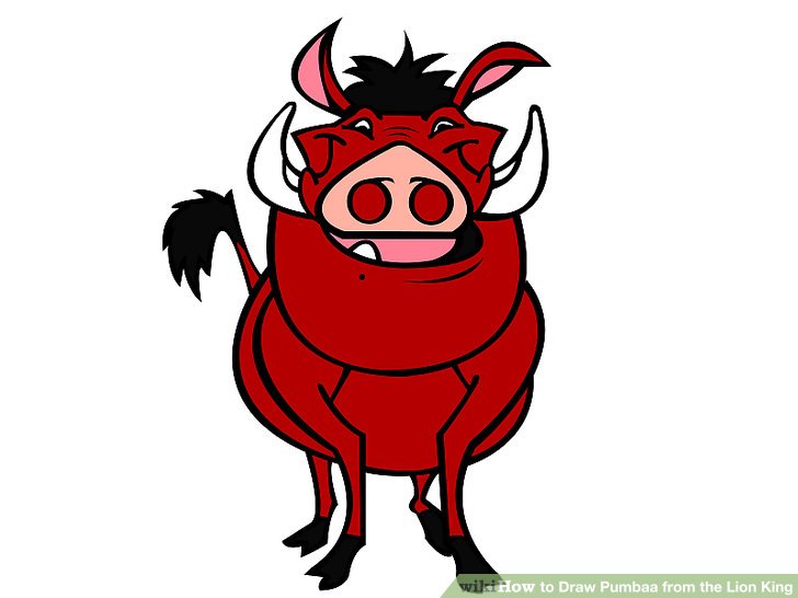 728x546 how to draw pumbaa from the lion king