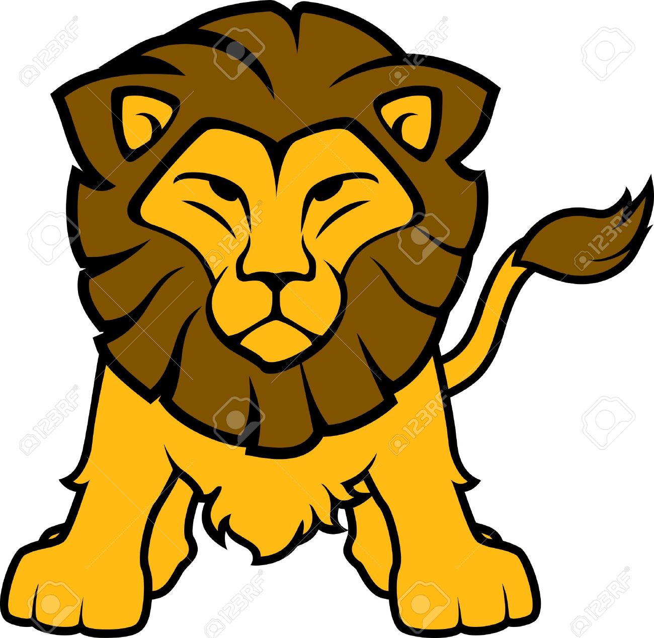 1300x1269 White Lion Clipart Vector Front