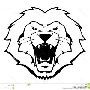 300x300 Head Lion Open Mouth Teeth Drawing Soidergi