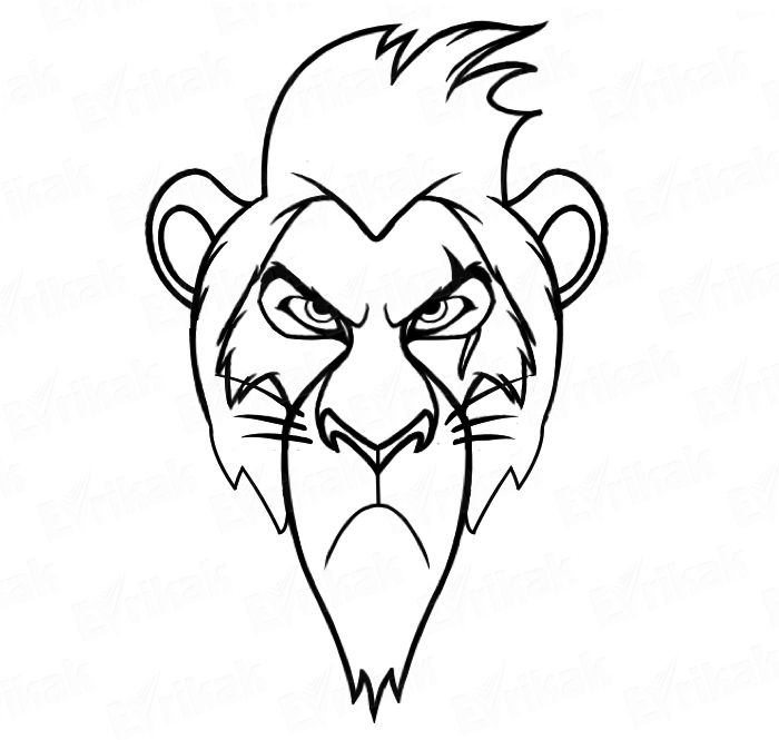 700x665 How To Draw Scar From The Lion King Together With The Child Using