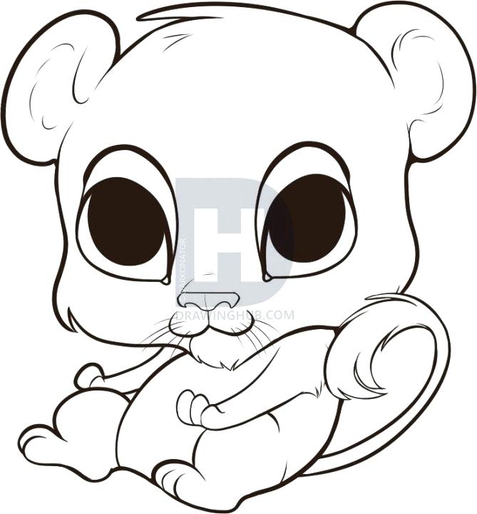 669x720 How To Draw A Cute Lion Cub