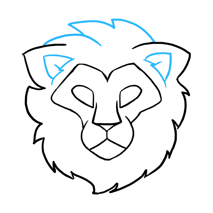 680x678 How To Draw A Lion Head