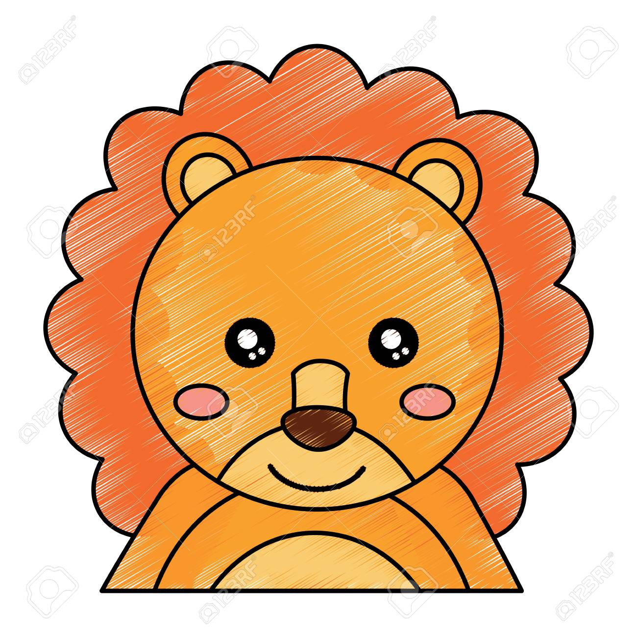 1300x1300 Lion Drawing Angry Cute Head Line A Little Reference Easy