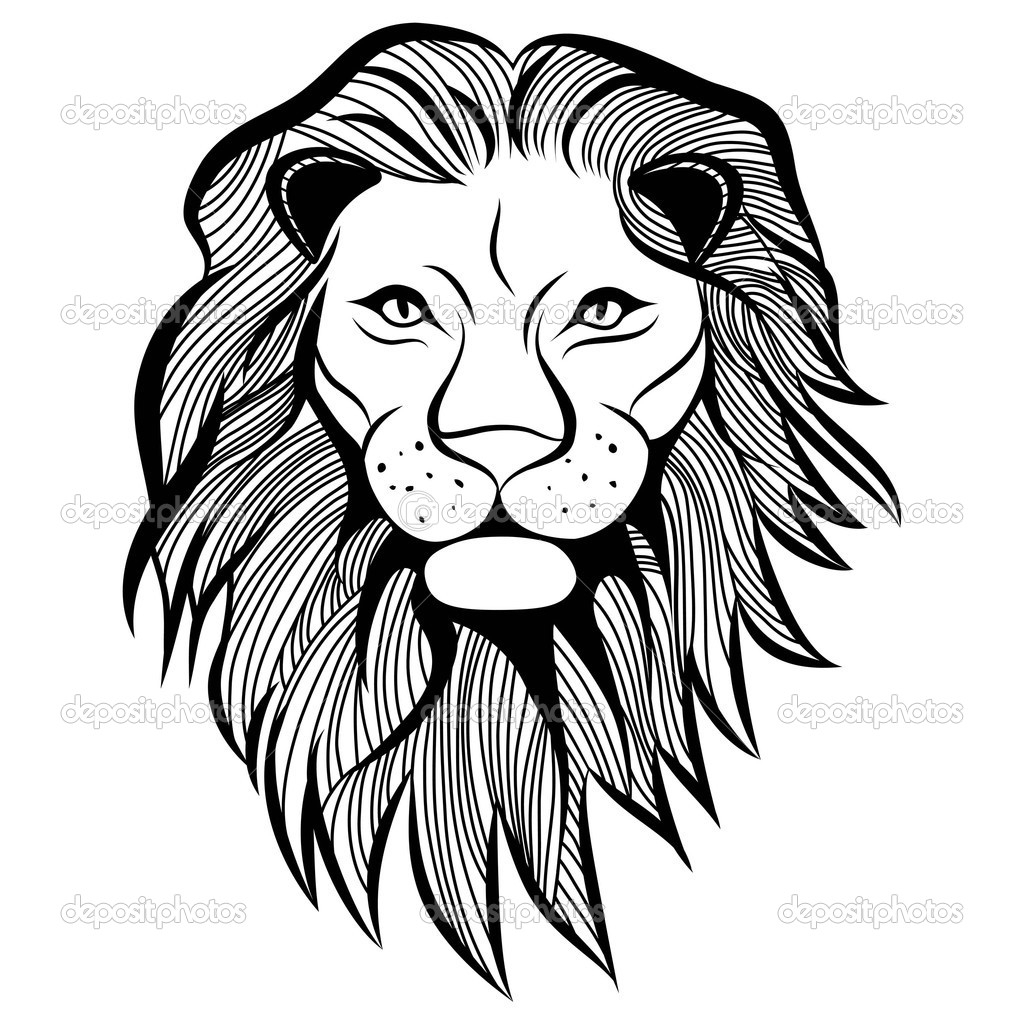 1024x1024 Lion Face Drawing Easy