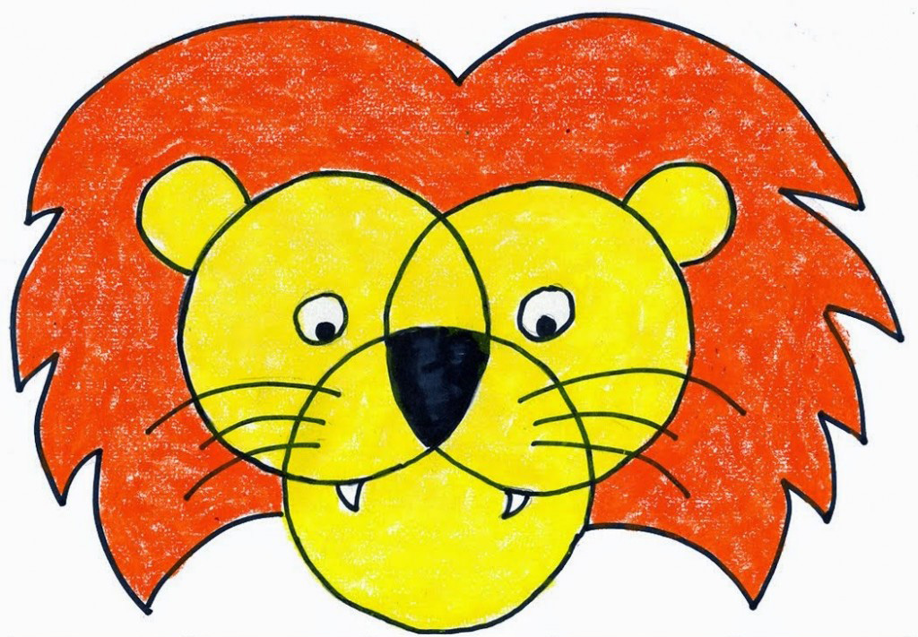 1024x711 Lion Face Art Projects For Kids