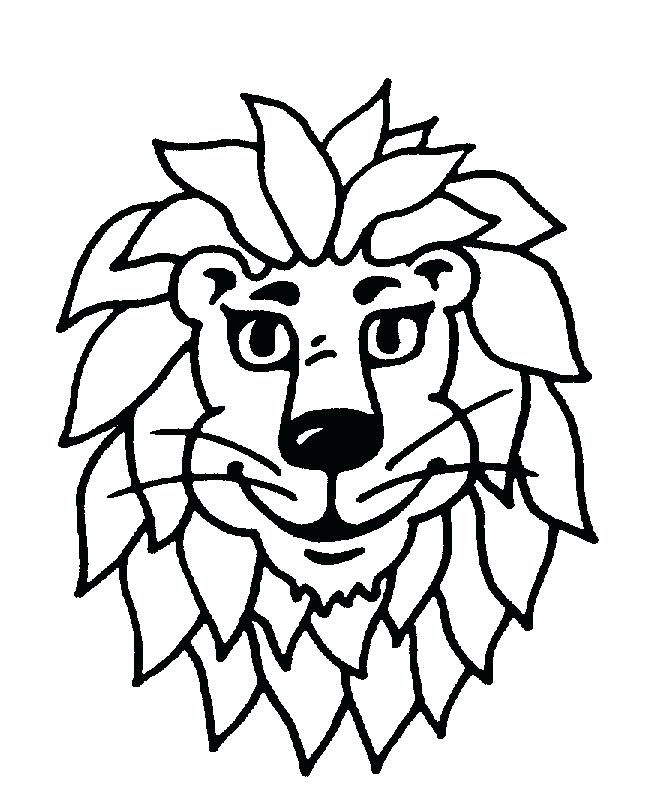 648x808 Simple Lion Face Lions