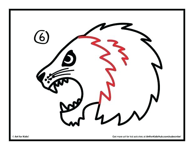 620x479 How To Draw A Lion Face For Kids