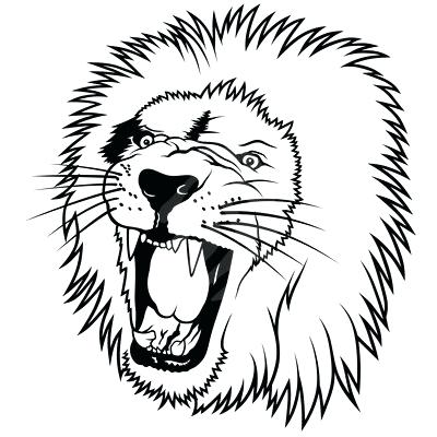 400x400 Lion Head Line Outline Logo Template Vector Premium Download Lion