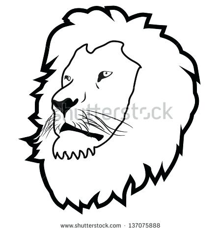 450x470 Lion Outline