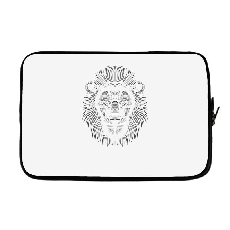 800x800 Custom Lion Face Lines Laptop Sleeve