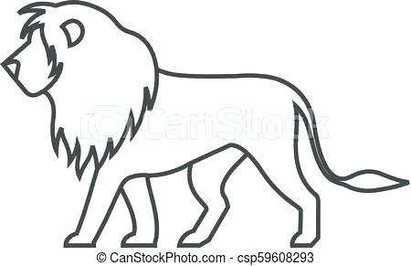 450x291 Outline Of Lion Vector Lion Outline Images