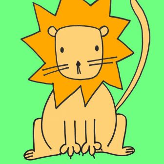 336x336 How To Draw A Lion For Kids Easy Face Step