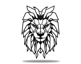 340x270 Geometric Lion Etsy