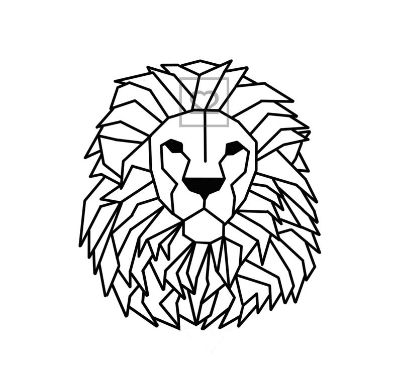 Lion Geometric Drawing | Free download on ClipArtMag