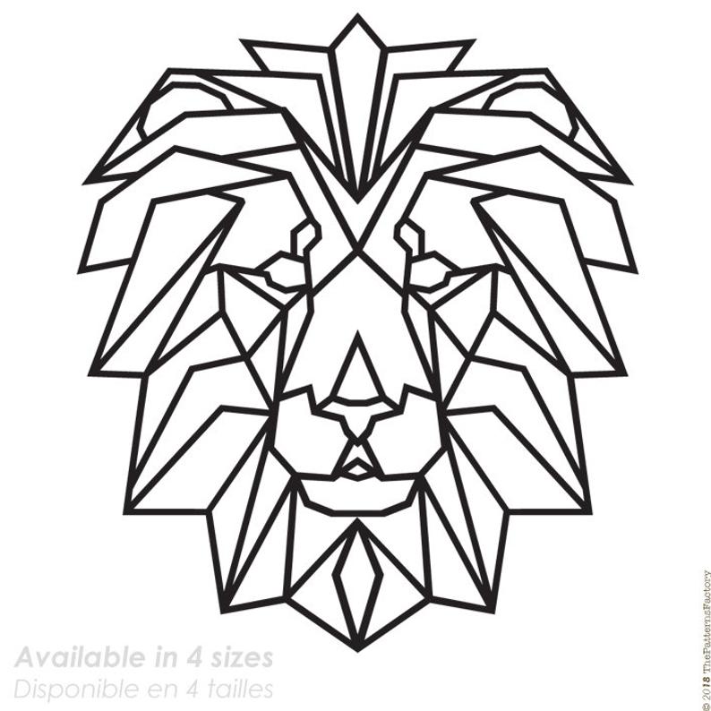 lion geometric drawing