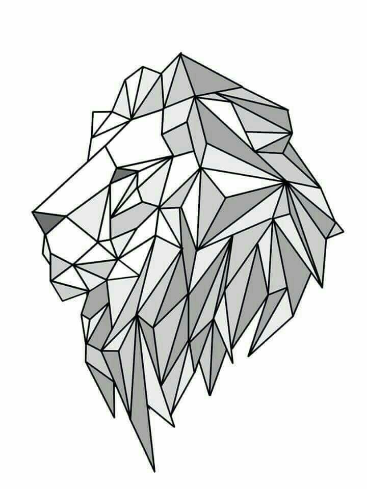 720x960 Sketches Geometric Lion, Drawings, Lion Drawing