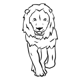 256x256 Tribal Lion Drawing