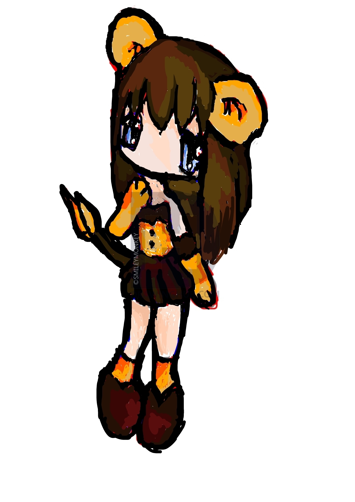 1240x1754 How To Draw A Cute Lion Girl, Step