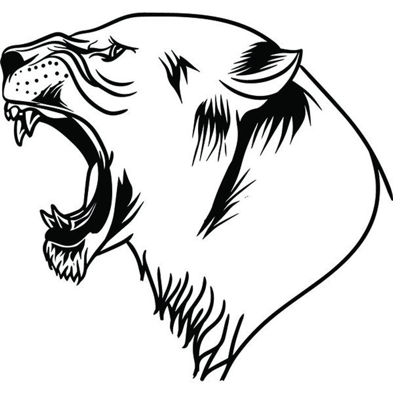 794x794 Lion Wild Animal Growling Angry Mascot Head Face Cartoon Etsy