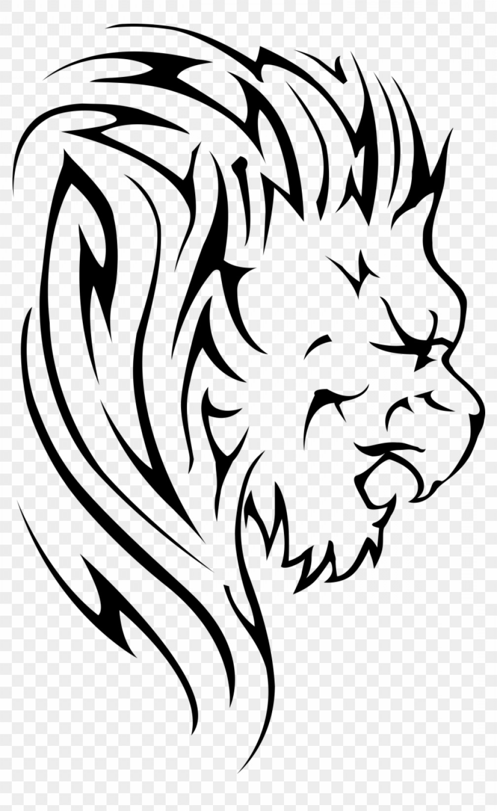 Lion Growling Drawing | Free download on ClipArtMag