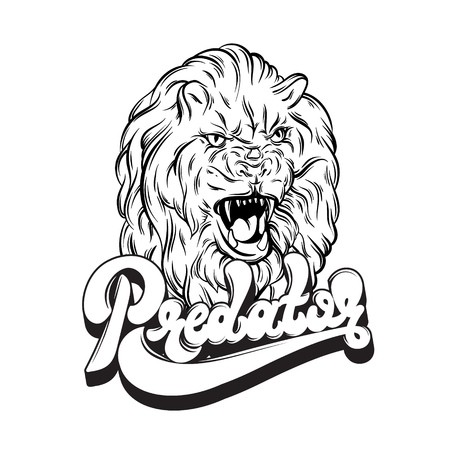 450x450 Growling Lion Vector Illustration Royalty Free Vector Graphics