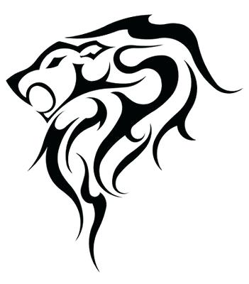 351x400 simple lion face simple tribal lion head tattoo design simple lion