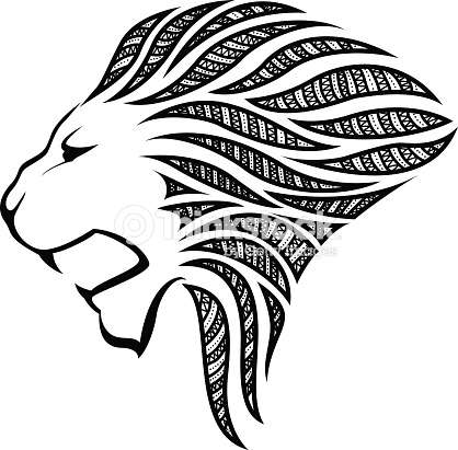 418x411 Lion Head Silhouette Vector