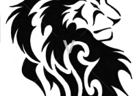 200x140 Lion Head Clipart Lion Head Line Drawing