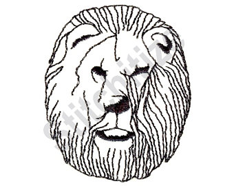 340x270 Lion Head Outline Etsy