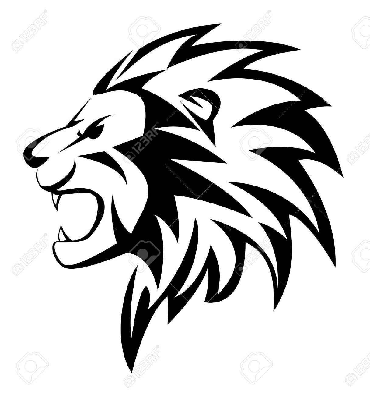 1216x1300 Silhouette Lion Head Outline