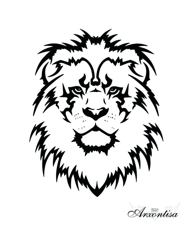 736x884 Tiger Lion Head Black Drawing Stock Vector Royalty Tiger Or Lion