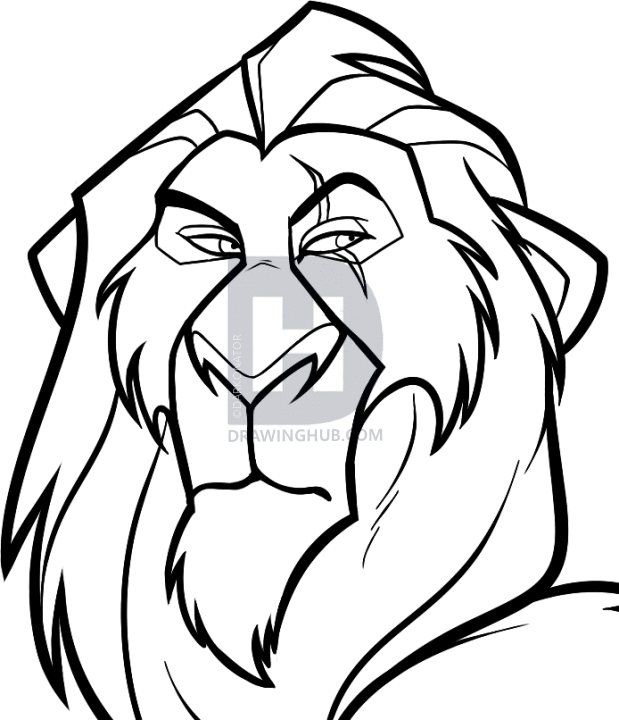619x720 How To Draw Scar Easy, Step