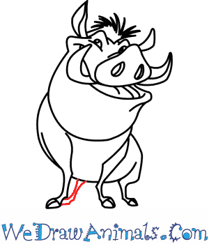 300x350 how to draw pumbaa from the lion king