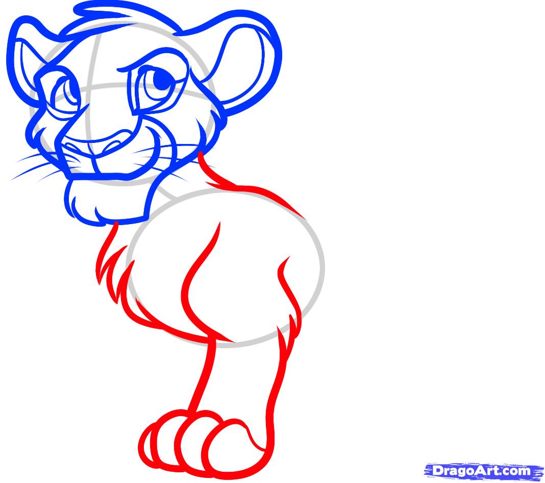 1068x946 How To Draw Simba From The Lion King, Step