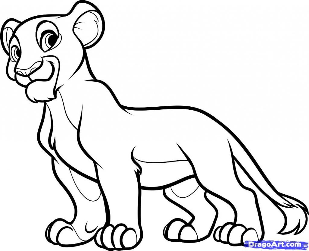 1024x833 how to draw nala from the lion king, stepstep, disney clip art