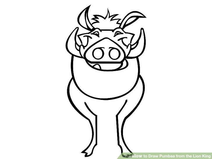 728x546 how to draw pumbaa from the lion king